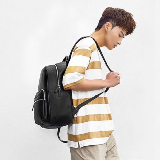 VLLICON mens casual portable backpack black